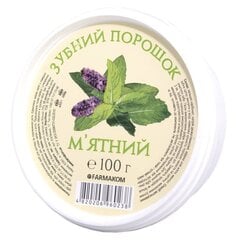 Zobu pulveris Farmakom Piparmētru, 100g цена и информация | Зубные щетки, пасты | 220.lv