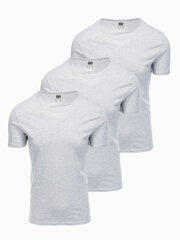 T-kreklu komplekts vīriešiem Ombre Clothing v16 z30 121546-6, pelēks, 3 gab. cena un informācija | Vīriešu T-krekli | 220.lv