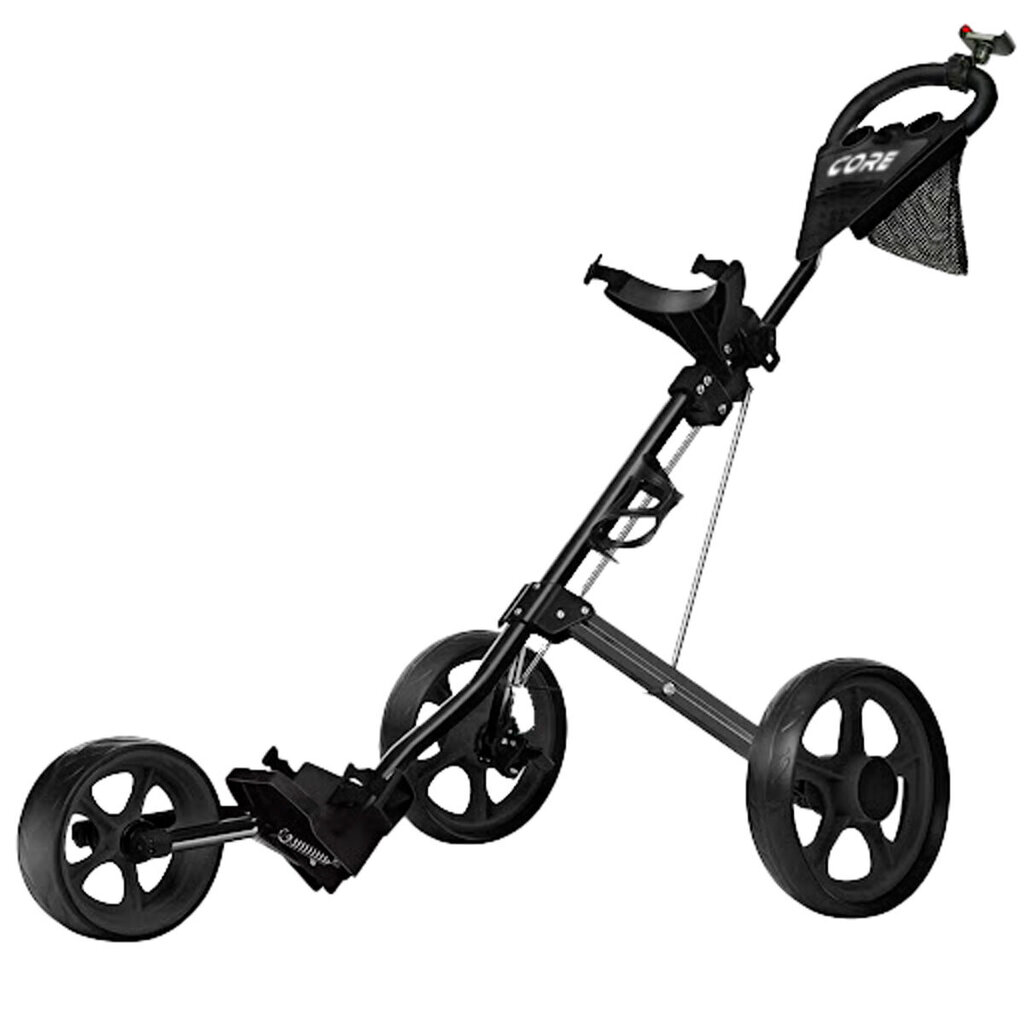 Golfa rati Core Golf Trolley, melni cena un informācija | Golfs | 220.lv