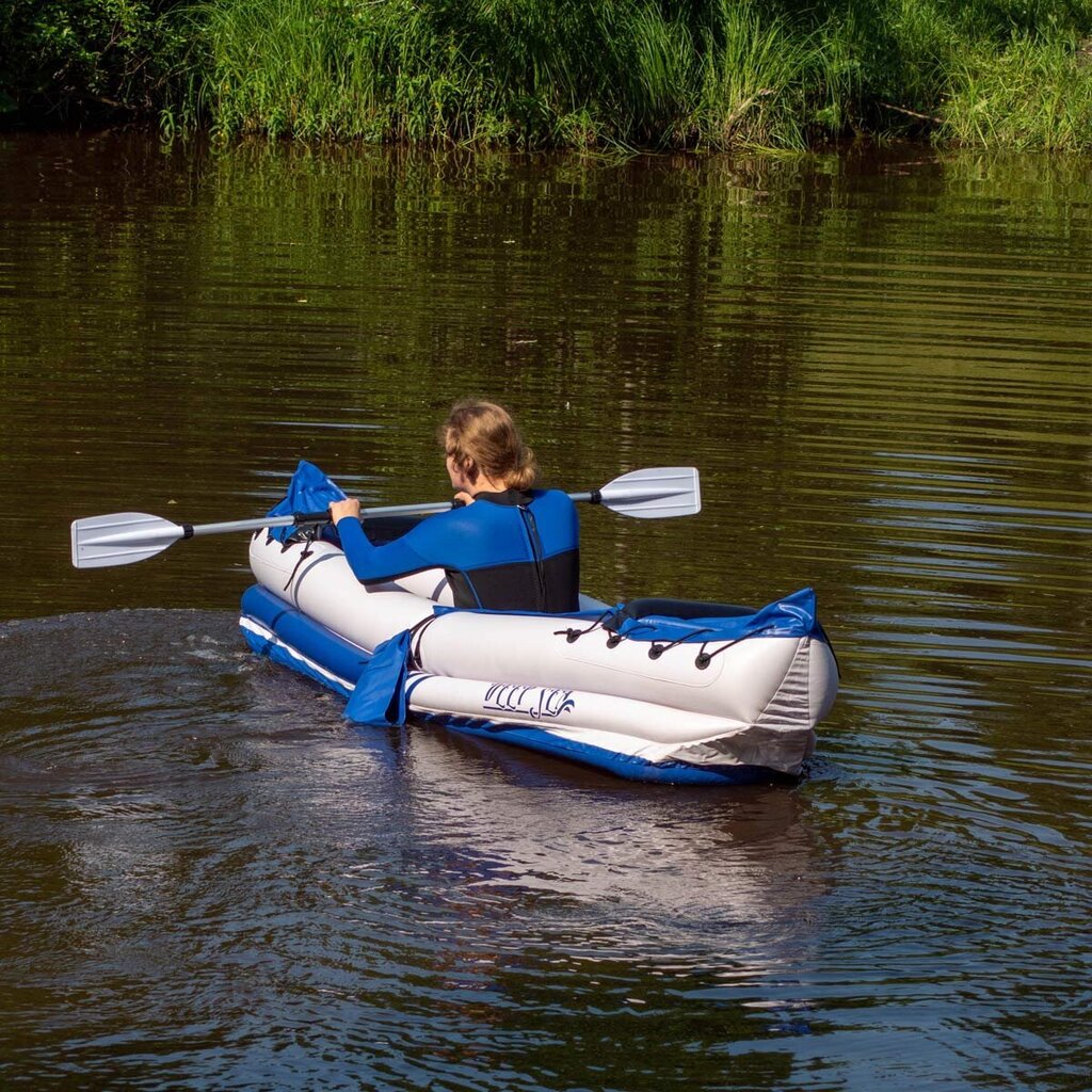 Divvietīgs piepūšamais kajaks Deep Sea Kayak, zils/pelēks cena un informācija | Laivas un kajaki | 220.lv