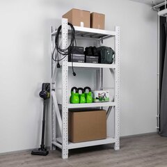 Uzglabāšanas plaukts Fornorth Storage Shelf 1600 kg, 100x50x200 cm, balts цена и информация | Стеллажи, полки | 220.lv