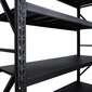 Uzglabāšanas plaukts Fornorth Storage Shelf 1600 kg, 200x60x200 cm, melns цена и информация | Saimniecības plaukti | 220.lv