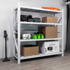 Uzglabāšanas plaukts Fornorth Storage Shelf 1600 kg, 200x60x200 cm, balts цена и информация | Стеллажи, полки | 220.lv