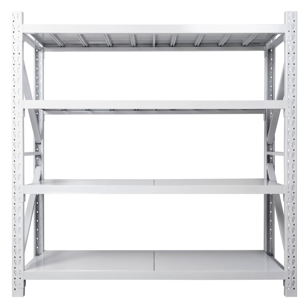 Uzglabāšanas plaukts Fornorth Storage Shelf 1600 kg, 200x60x200 cm, balts cena un informācija | Saimniecības plaukti | 220.lv