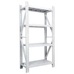 Uzglabāšanas plaukts Fornorth Storage Shelf 3200 kg, 100x50x200 cm, balts cena un informācija | Saimniecības plaukti | 220.lv