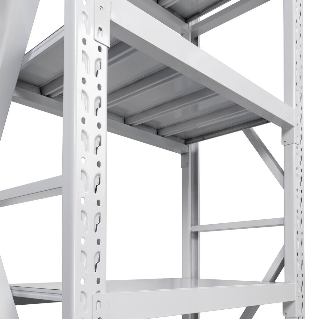 Uzglabāšanas plaukts Fornorth Storage Shelf 3200 kg, 100x50x200 cm, balts цена и информация | Saimniecības plaukti | 220.lv