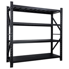 Uzglabāšanas plaukts Fornorth Storage Shelf 3200 kg, 200x60x200 cm, melns цена и информация | Стеллажи, полки | 220.lv