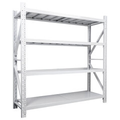 Uzglabāšanas plaukts Fornorth Storage Shelf 3200 kg, 200x60x200 cm, balts цена и информация | Стеллажи, полки | 220.lv