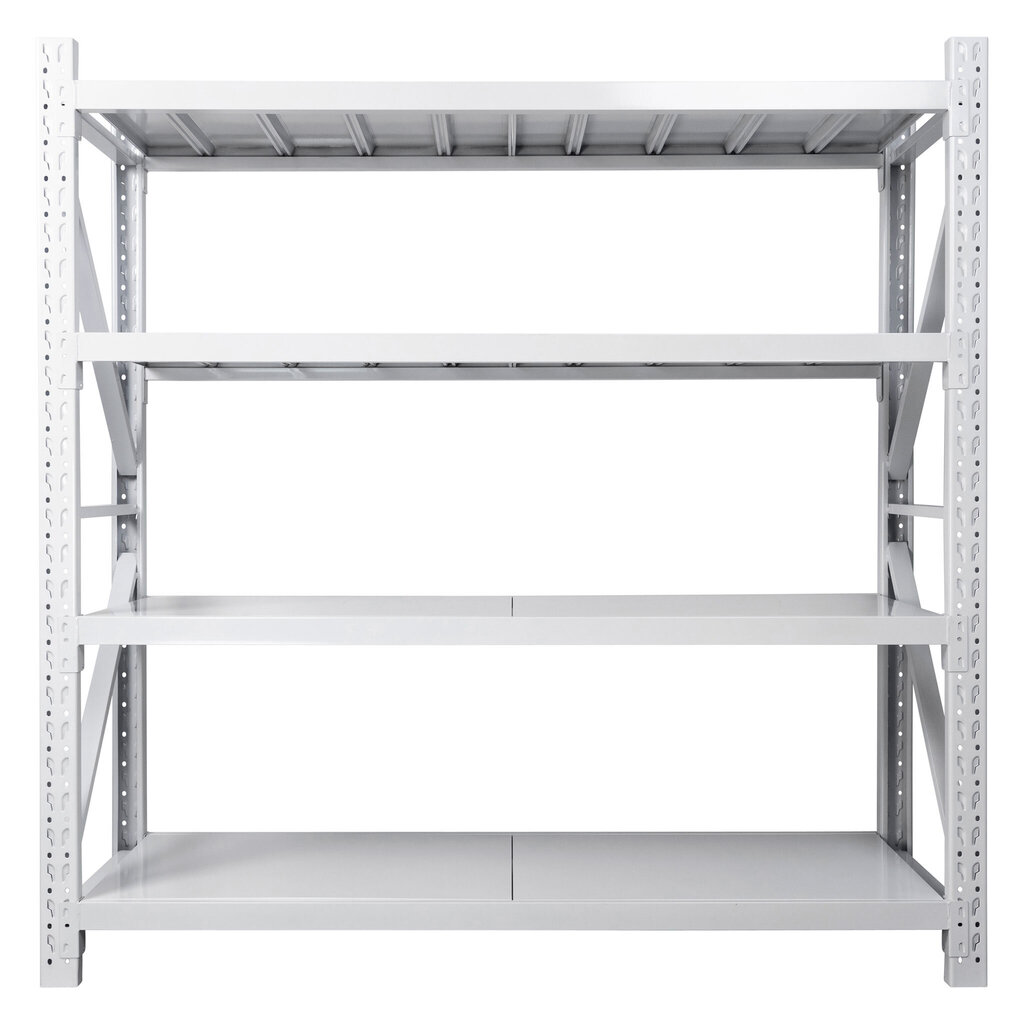 Uzglabāšanas plaukts Fornorth Storage Shelf 3200 kg, 200x60x200 cm, balts cena un informācija | Saimniecības plaukti | 220.lv