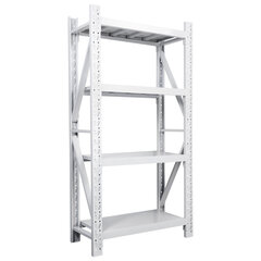 Uzglabāšanas plaukts Fornorth Storage Shelf 800 kg, 100x50x200 cm, balts цена и информация | Стеллажи, полки | 220.lv