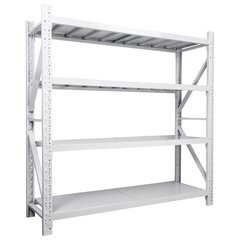 Uzglabāšanas plaukts Fornorth Storage Shelf 800 kg, 200x60x200 cm, balts cena un informācija | Saimniecības plaukti | 220.lv