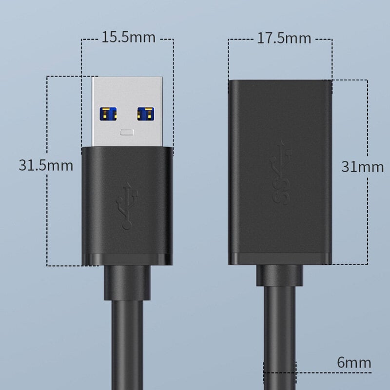 Kabelis, USB - USB 3.0, 5 m цена и информация | Kabeļi un vadi | 220.lv