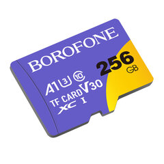 Карта памяти Borofone MicroSD 256 ГБ SDXC U3 Class10 100 МБ/с цена и информация | Карты памяти для фотоаппаратов | 220.lv