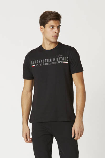 T-krekls vīriešiem Aeronautica Militare 46675-9, melns цена и информация | Vīriešu T-krekli | 220.lv
