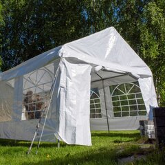 Dārza nojume Lykke Marquee 3x9m Premium, balta цена и информация | Беседки, навесы, тенты | 220.lv