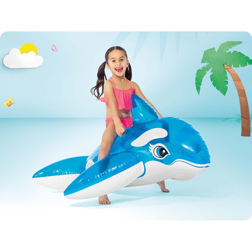 Piepūšamā vaļa rotaļlieta, 152 x 114 cm, zila cena un informācija | Piepūšamās rotaļlietas un pludmales preces | 220.lv
