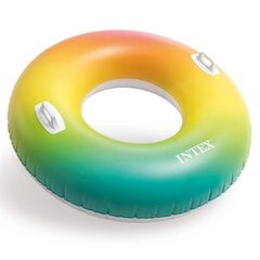 Varavīksnes peldēšanas aplis, 119 cm, dažādu krāsu cena un informācija | Piepūšamās rotaļlietas un pludmales preces | 220.lv