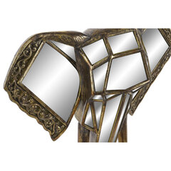 Sienu dekors DKD Home Decor spogulis Zilonis Bronza Sveķi (41 x 11 x 38 cm) cena un informācija | Interjera priekšmeti | 220.lv
