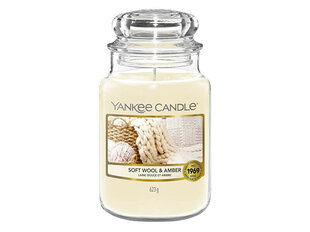 Aromātiskā svece Classic liela Soft Wool & Amber 623 g Yankee Candle цена и информация | Подсвечники, свечи | 220.lv