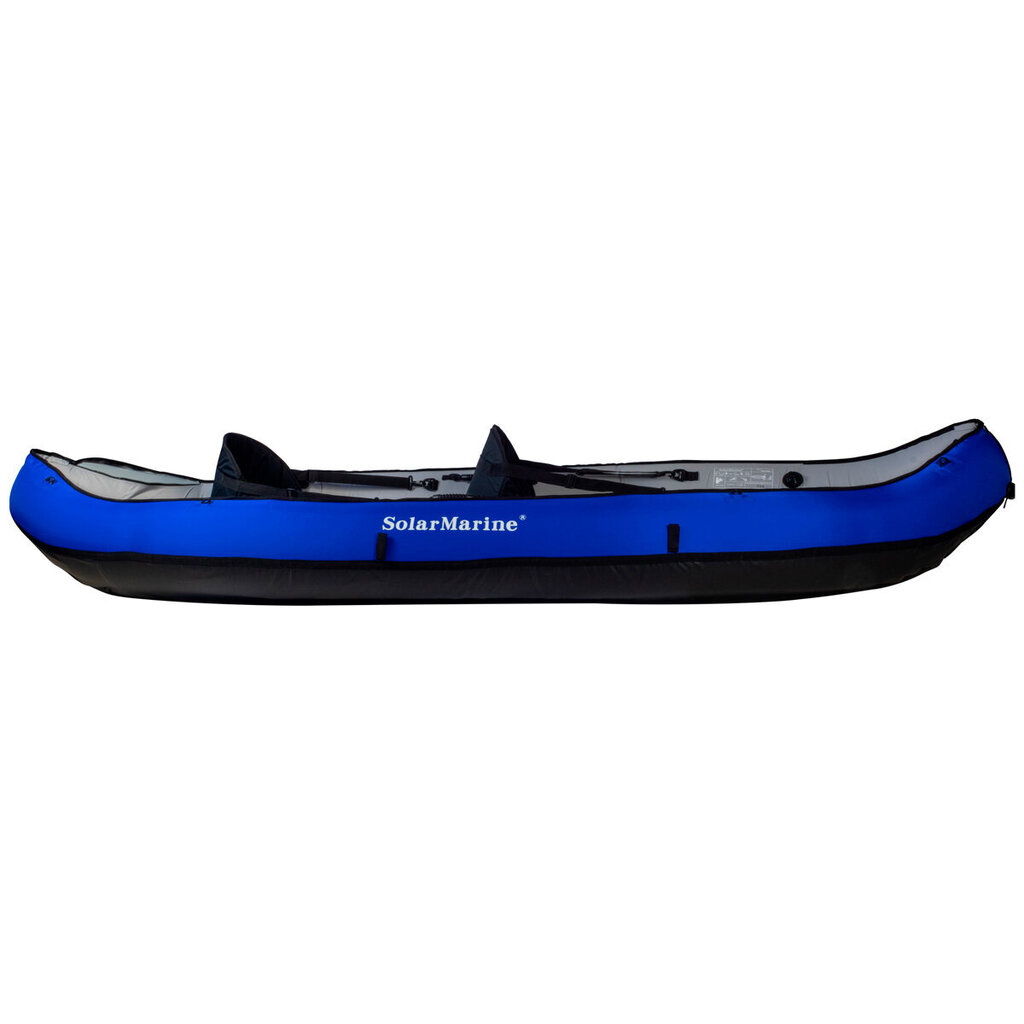 Divvietīgs piepūšams kajaks Solar Marine Kayak Pro, zils/pelēks цена и информация | Laivas un kajaki | 220.lv