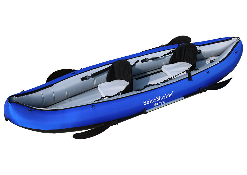 Divvietīgs piepūšams kajaks Solar Marine Kayak Pro, zils/pelēks цена и информация | Laivas un kajaki | 220.lv