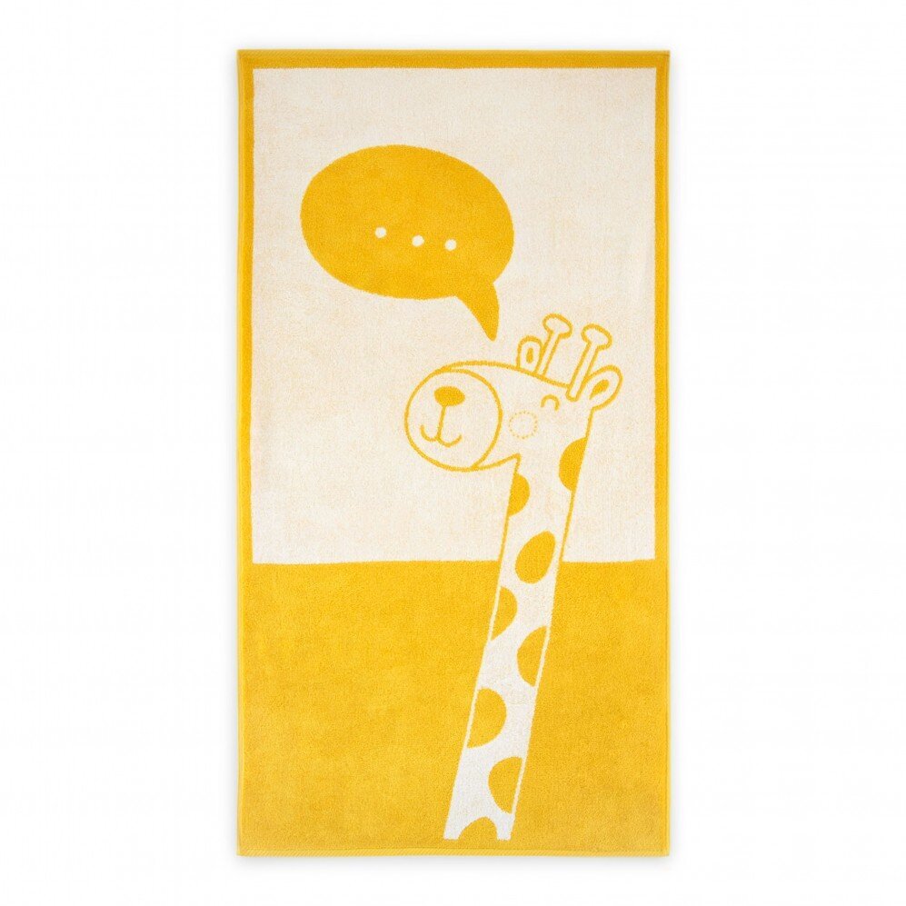 Žirafu dvielis 70x130 dzeltens цена и информация | Dvieļi | 220.lv