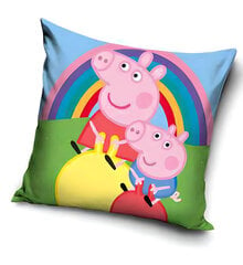 Spilvena pārvalks Peppa Pig Rainbow 40x40 cm цена и информация | Оригинальные подушки, наволочки | 220.lv