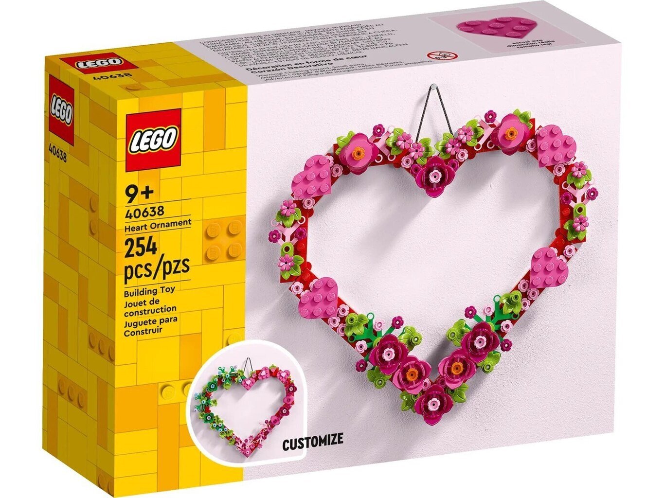 40638 LEGO® Heart Ornament, 254 д. цена | 220.lv