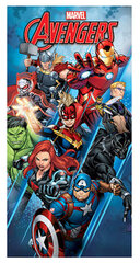 Bērnu dvielis Avengers Heroes , 70x137 cm (Fast Dry) cena un informācija | Dvieļi | 220.lv