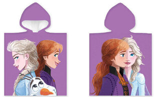 Bērnu dvielis Disney Frozen Purple Poncho 50x100 cm cena un informācija | Dvieļi | 220.lv