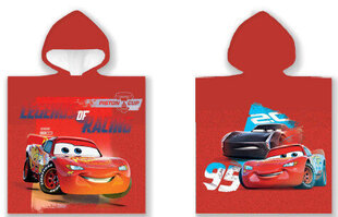 Bērnu dvielis Disney Cars Racing Poncho 50x100 cm cena un informācija | Dvieļi | 220.lv