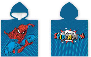 Bērnu dvielis, pončo Spiderman The Amazing 50x100 cm cena un informācija | Dvieļi | 220.lv