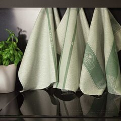 Zaļās tējas virtuves dvieļu komplekts, zaļš цена и информация | Кухонные полотенца, рукавицы, фартуки | 220.lv