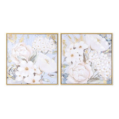 Картина DKD Home Decor, цветы романтик 60 x 3,5 x 60 cм, 2 штуки цена и информация | Картины | 220.lv