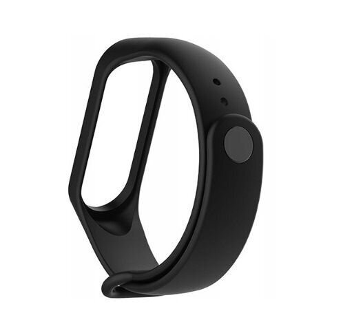 Silikona siksna Xiaomi Mi Band 5/ Xiaomi Mi Band 6 - melna cena un informācija | Viedpulksteņu un viedo aproču aksesuāri | 220.lv