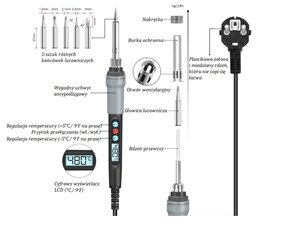 Digitālā lodešanas ierīce ar 90W temperatūras kontroli цена и информация | Механические инструменты | 220.lv