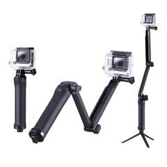 Monopod statīvs GoPro 3 -Way Sports Webcam - Melnā cena un informācija | Fotokameru statīvi | 220.lv