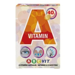 ABCVIT A Vitamin kaps. N40 цена и информация | Витамины, пищевые добавки, препараты для хорошего самочувствия | 220.lv