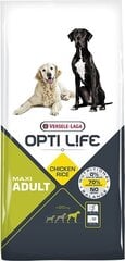 Versele-Laga Opti Life Adult Maxi pieaugušiem suņiem, ar vistu un rīsiem, 12,5 kg cena un informācija | Sausā barība suņiem | 220.lv