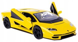 Rotaļu automašīna KinSmart, Lamborghini Countach LPI 800-4, dzeltena cena un informācija | Rotaļlietas zēniem | 220.lv