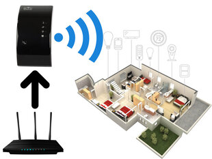 Wi-Fi bezvadu pastiprinātājs 300 Mb/s 2.4G cena un informācija | Wi-Fi pastiprinātāji | 220.lv