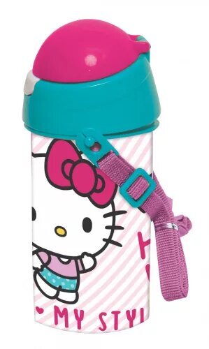 Ūdens pudele Hello Kitty, 500 ml cena un informācija | Ūdens pudeles | 220.lv