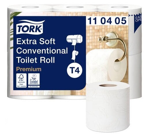 Tualetes papīrs TORK Premium Extra Soft T4, 19,1 m, 4 slāņi, celuloze, 6 ruļļi цена и информация | Tualetes papīrs, papīra dvieļi | 220.lv