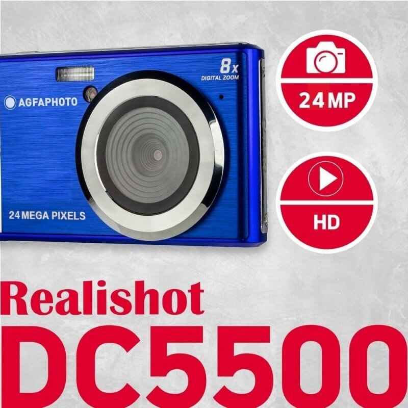 AgfaPhoto DC5500BL цена и информация | Digitālās fotokameras | 220.lv
