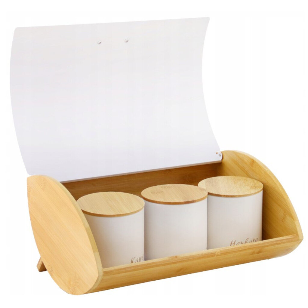Pārtikas uzglabāšanas komplekts, maizes kaste + 3 trauki, Karl Hausmann, Alaska, balts cena un informācija | Trauki pārtikas uzglabāšanai | 220.lv