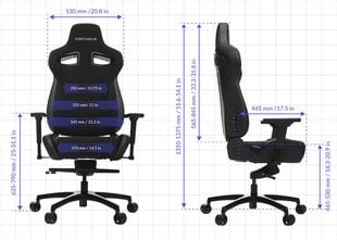 игровое, офисное кресло - черный/зеленый pl4500 цена и информация | Офисные кресла | 220.lv