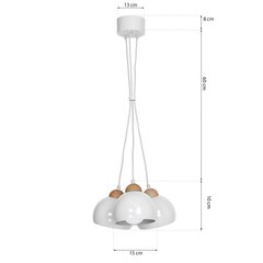 подвесной светильник dama 3xe27, белый цена и информация | Люстры | 220.lv