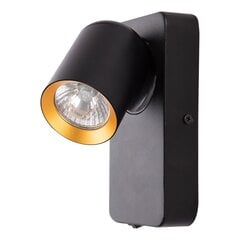 Sienas lampa - andy, 1xgu10, melna + zelta цена и информация | Настенные светильники | 220.lv
