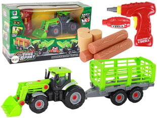 Трактор с прицепом и отверткой DIY цена и информация | Игрушки для мальчиков | 220.lv