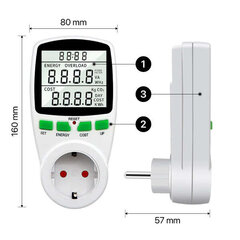 Enerģijas patēriņa mērītājs Effectry cena un informācija | Elektrības slēdži, rozetes | 220.lv